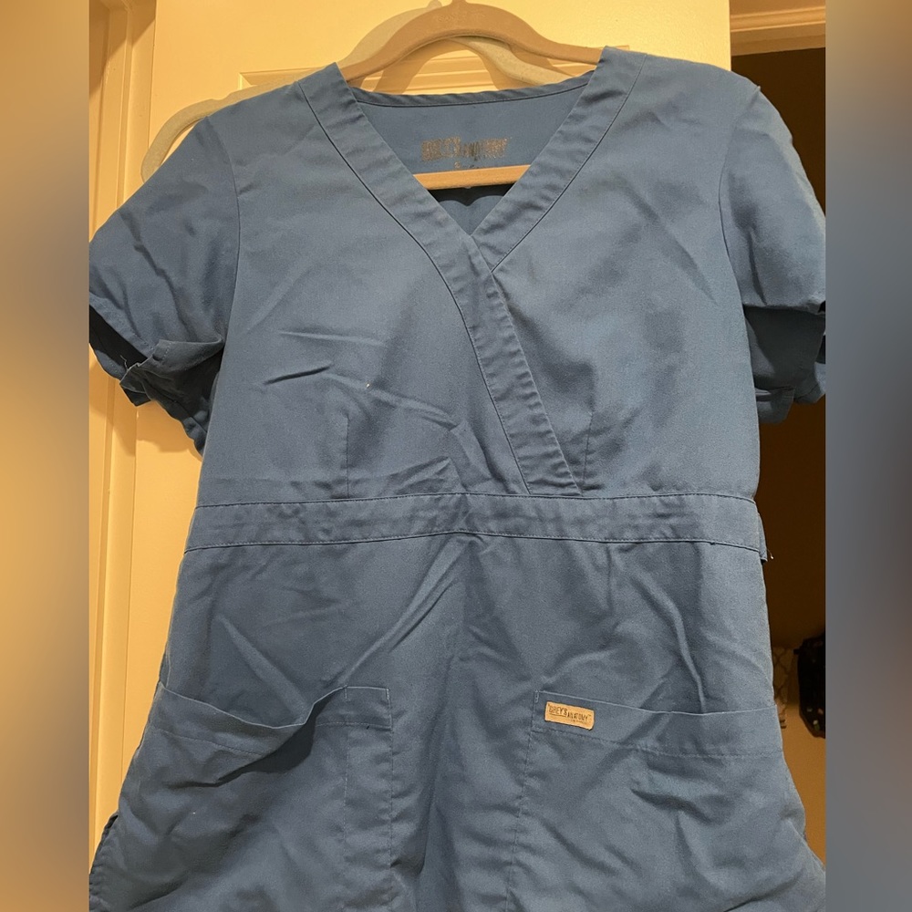 Grey's Anatomy™ by Barco Riley Women's 3-Pocket Modern Fit Mock Wrap Scrub Top